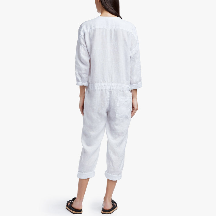 Canvas Linen Jumper In White | James Perse Los Angeles