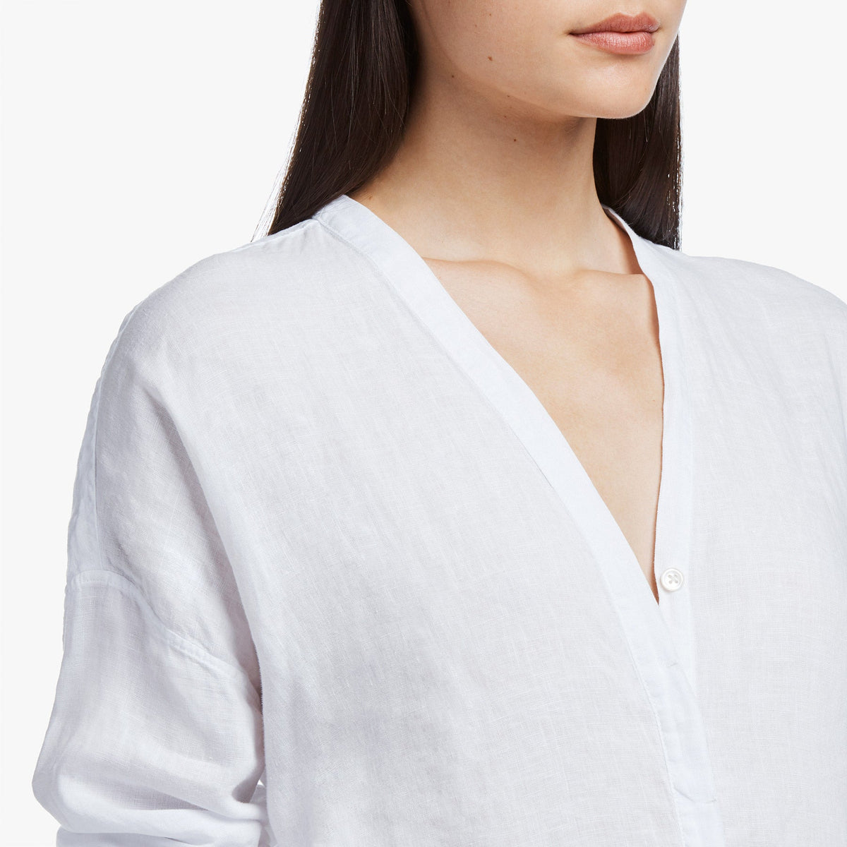 Canvas Linen Jumper In White | James Perse Los Angeles