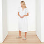 Empire Linen Dress In White | James Perse Los Angeles