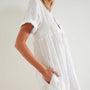 Empire Linen Dress In White | James Perse Los Angeles