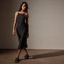 Lightweight Linen Cami Dress in Black | James Perse Los Angeles