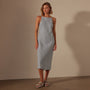 Lightweight Linen Cami Dress in Open Sky Pigment | James Perse Los Angeles