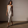Lightweight Linen Cami Dress in Salt Pigment | James Perse Los Angeles