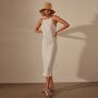 Lightweight Linen Cami Dress in White | James Perse Los Angeles