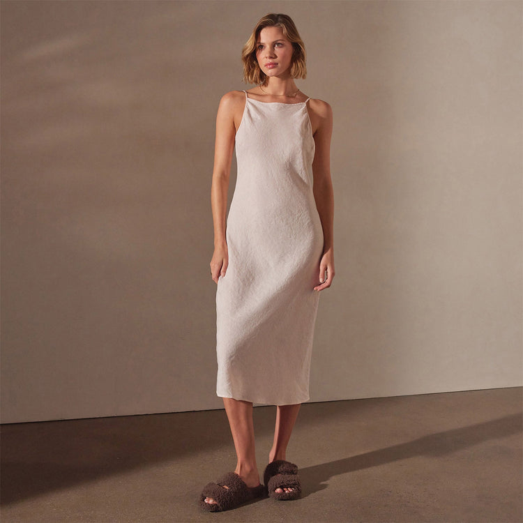 Lightweight Linen Cami Dress in Zephyr Pigment | James Perse Los Angeles