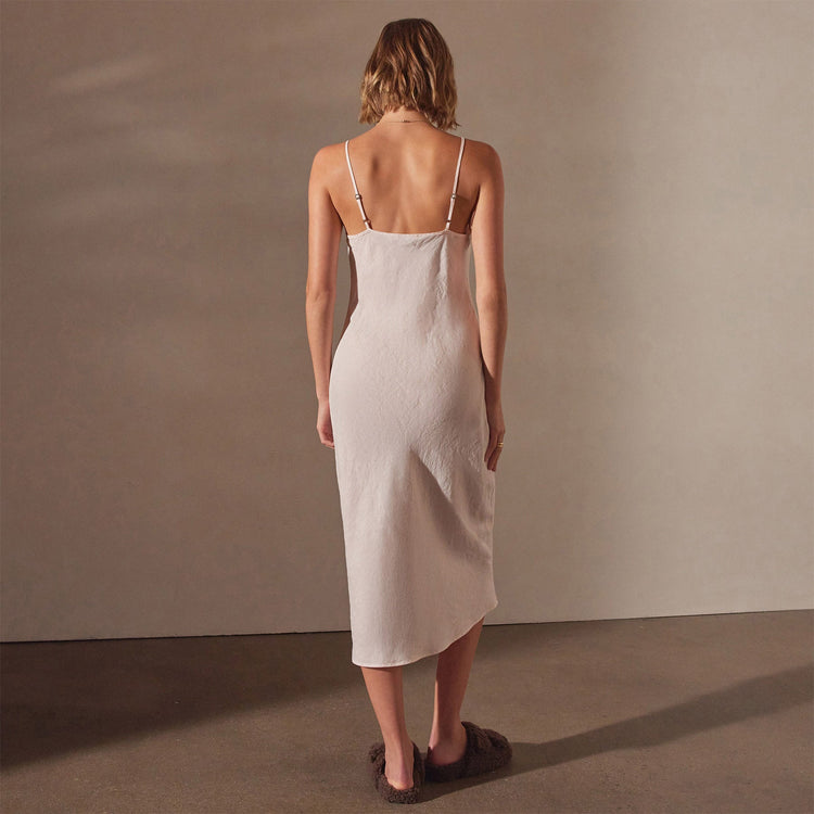 Lightweight Linen Cami Dress in Zephyr Pigment | James Perse Los Angeles