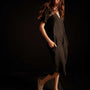 Linen Shift Dress - Black | James Perse Los Angeles