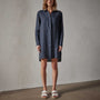 Lightweight Linen Shirt Dress in Blue Oil | James Perse Los Angeles