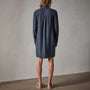 Lightweight Linen Shirt Dress in Blue Oil | James Perse Los Angeles