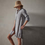 Lightweight Linen Shirt Dress in Breeze Pigment | James Perse Los Angeles