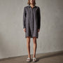 Lightweight Linen Shirt Dress in Magma Pigment | James Perse Los Angeles
