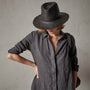 Lightweight Linen Shirt Dress in Magma Pigment | James Perse Los Angeles