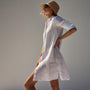 Lightweight Linen Shirt Dress in White | James Perse Los Angeles
