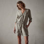Lightweight Linen Romper in Silt Pigment | James Perse Los Angeles