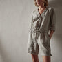 Lightweight Linen Romper in Silt Pigment | James Perse Los Angeles