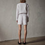 Linen Baseball Romper in White | James Perse Los Angeles