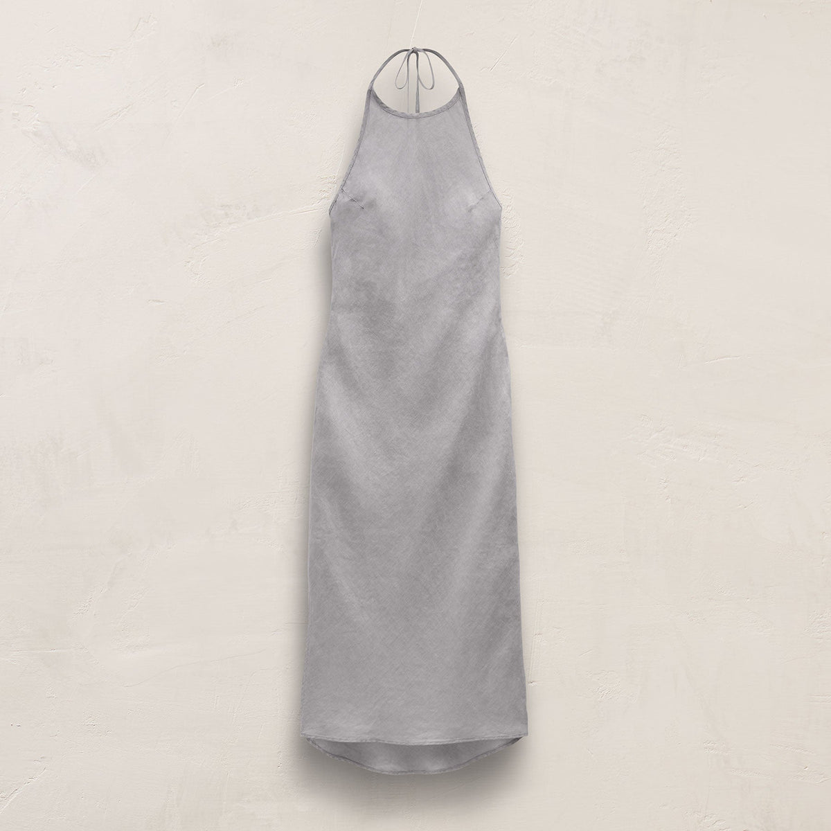 Linen Halter Dress In Grey Sky Pigment | James Perse Los Angeles