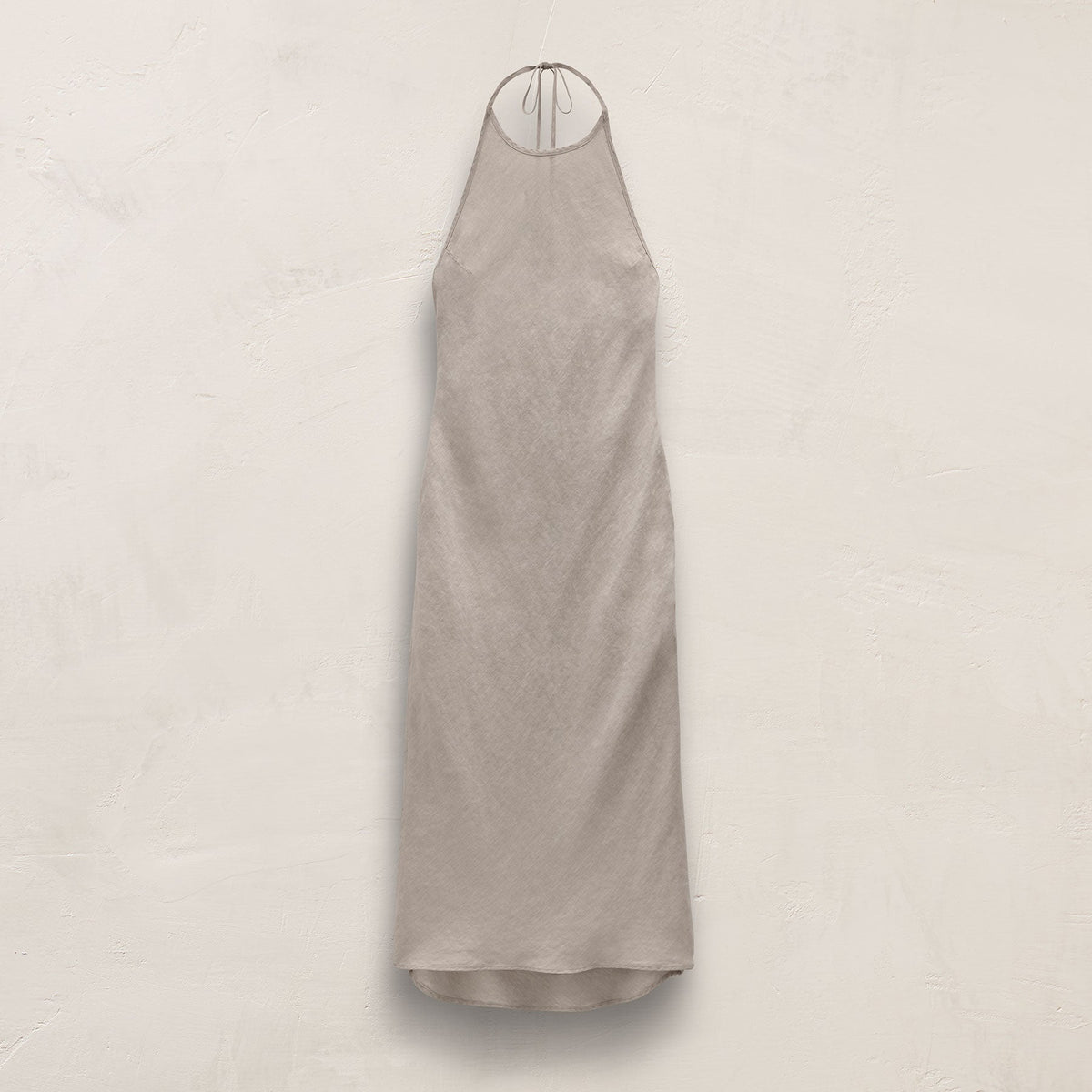 Linen Halter Dress In Salt Pigment | James Perse Los Angeles