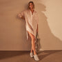 Linen Shirt Dress in Zephyr Pigment | James Perse Los Angeles