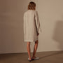 Garment Dye Linen Pin Tuck Dress in Salt Pigment | James Perse Los Angeles