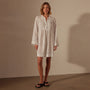 Garment Dye Linen Pin Tuck Dress in White | James Perse Los Angeles