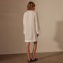 Garment Dye Linen Pin Tuck Dress in White | James Perse Los Angeles