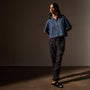 Garment Dye Linen Soft Drape Pant in Black | James Perse Los Angeles