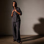 Garment Dyed Linen Double Breasted Blazer in Magma Pigment | James Perse in Los Angeles