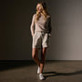 Linen Pleated Short in Salt Pigment | James Perse Los Angeles