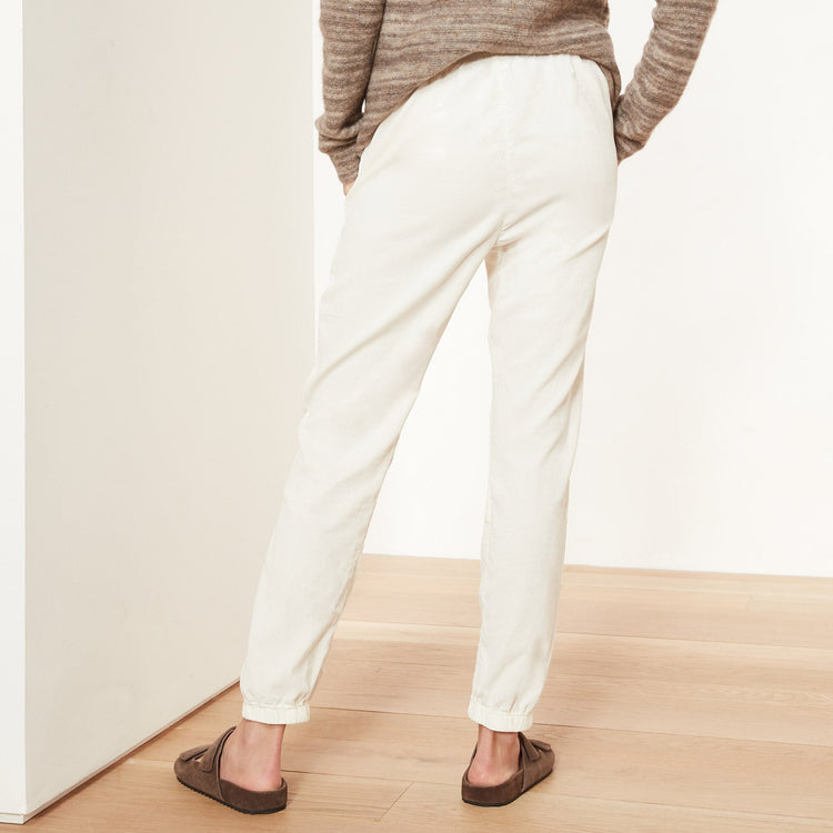 Fine Corduroy Pant - Ivory Pigment | James Perse Los Angeles