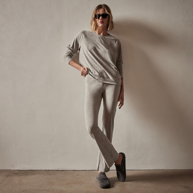 Velvet Sweatshirt in Dapple | James Perse Los Angeles