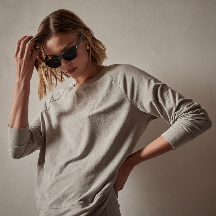 Velvet Sweatshirt in Dapple | James Perse Los Angeles