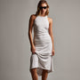 Velvet High Low Skirt in Talc | James Perse Los Angeles