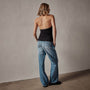 Stretch Velvet Halter Neck Top in Black | James Perse Los Angeles