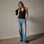 Stretch Velvet Halter Neck Top in Black | James Perse Los Angeles