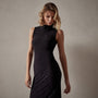 Stretch Velvet Sleeveless Dress in Black | James Perse Los Angeles