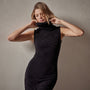 Stretch Velvet Sleeveless Dress in Black | James Perse Los Angeles