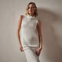 Stretch Velvet Sleeveless Dress in Canvas | James Perse Los Angeles