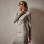 Ruched Velvet Long Sleeve Dress in Dapple | James Perse Los Angeles