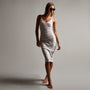 Ruched Velvet Cami Dress in Talc | James Perse Los Angeles