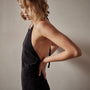 Stretch Velvet Halter Dress in Black | James Perse Los Angeles