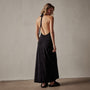 Stretch Velvet Halter Dress in Black | James Perse Los Angeles