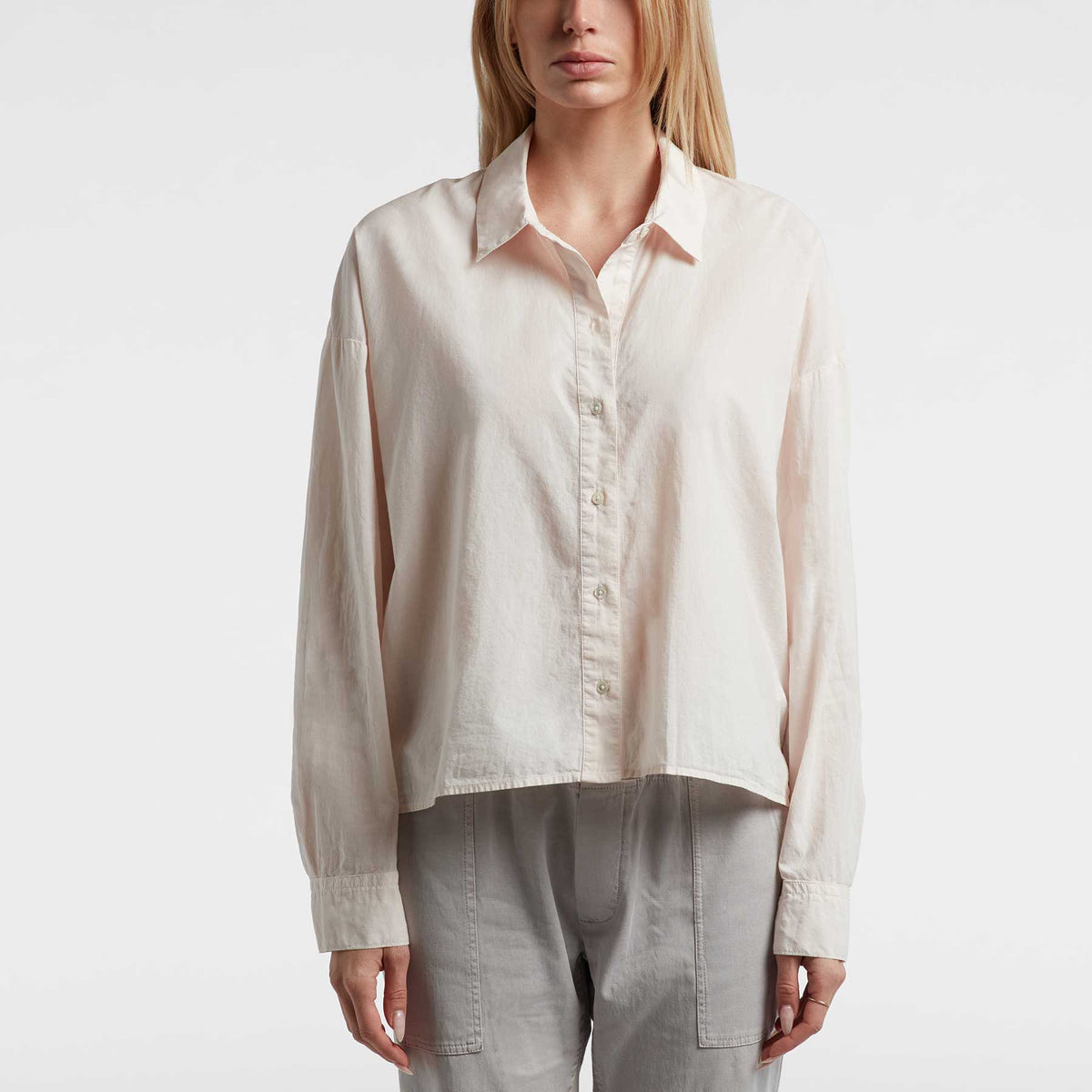 Cotton Lawn Boxy Shirt - Drop | James Perse Los Angeles