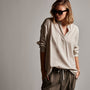 Lightwght Cotton Pullover Shirt in Toast Pigment | James Perse Los Angeles