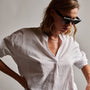 Lightwght Cotton Pullover Shirt in White | James Perse Los Angeles