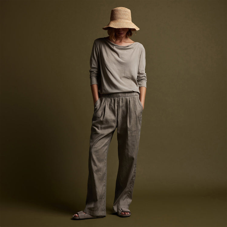 Canyon Linen Pant in Silt Pigment | James Perse Los Angeles