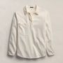 Lightweight Denim Patch Pocket Top in Off White | James Perse Los Angeles