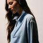 Lightweight Denim Patch Pocket Top in Malibu Vintage | James Perse Los Angeles