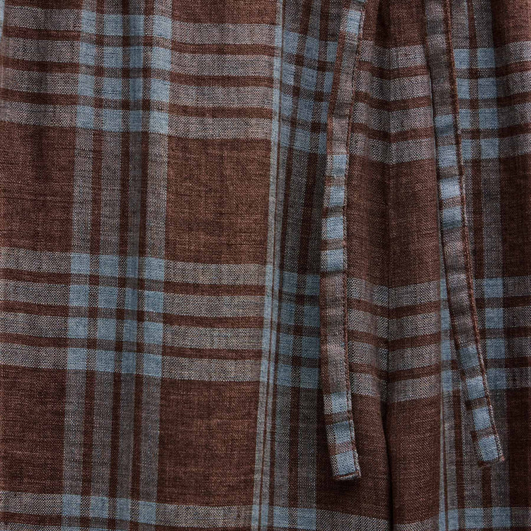 Plaid Linen Beach Pant in Plum Plaid | James Perse Los Angeles