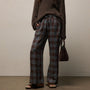 Plaid Linen Beach Pant in Plum Plaid | James Perse Los Angeles